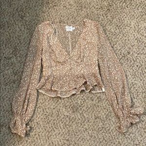 Floral cropped blouse